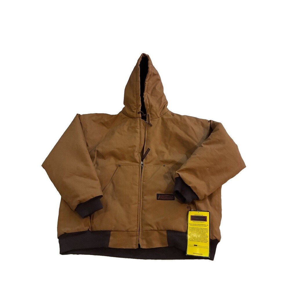 FiveBrother Brown Canvas Duck Water Repellant Utility Jacket Size XL NWT